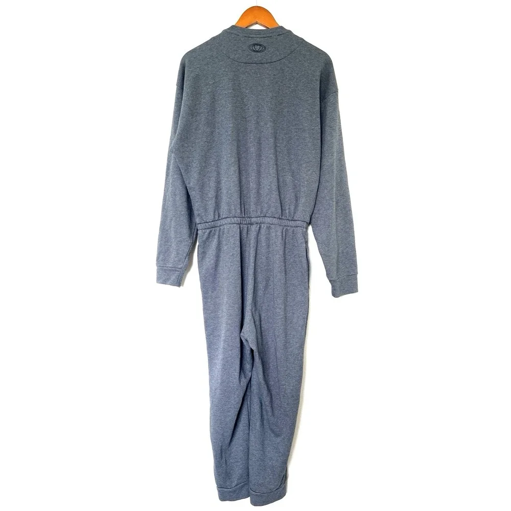 Adidas Womens Valentines Day Jumpsuit Size S Dark Grey Heather Cozy Lounge‎